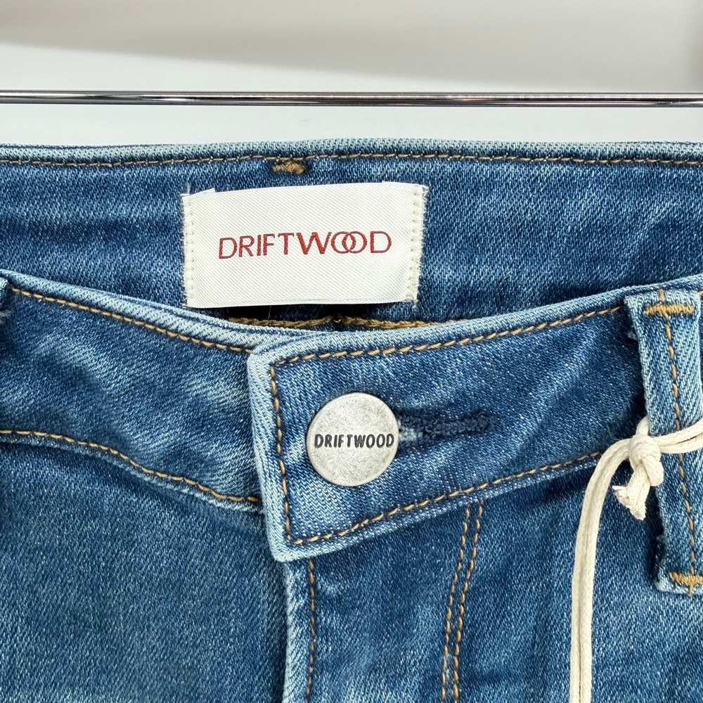 Driftwood Mona 30x31 Wide Leg Jeans Embroidered Denim Flare Boho Festival NEW - Picture 7 of 11